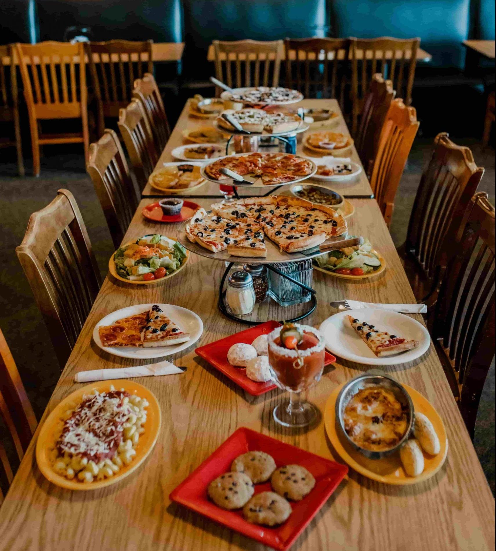 large table of food