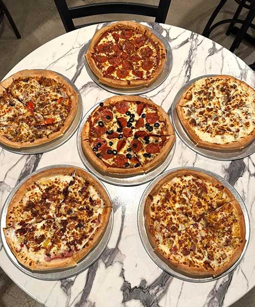 Six original summit pizzas